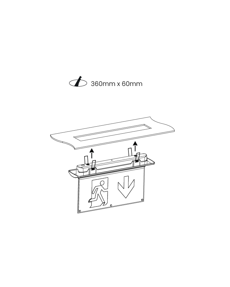 BLADE EXIT SIGN dimensions