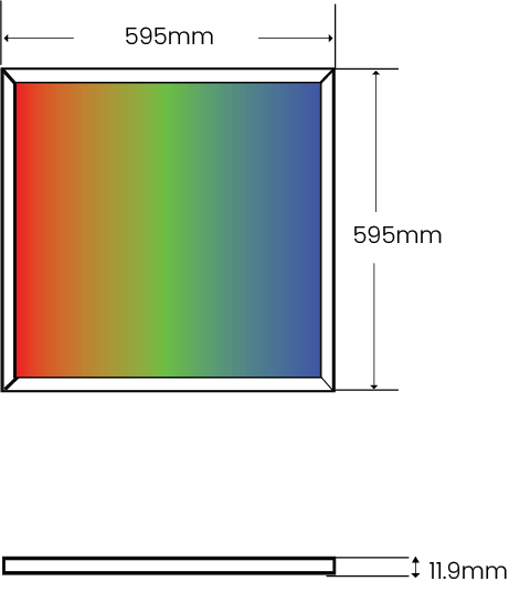 RGBW PANEL dimensions