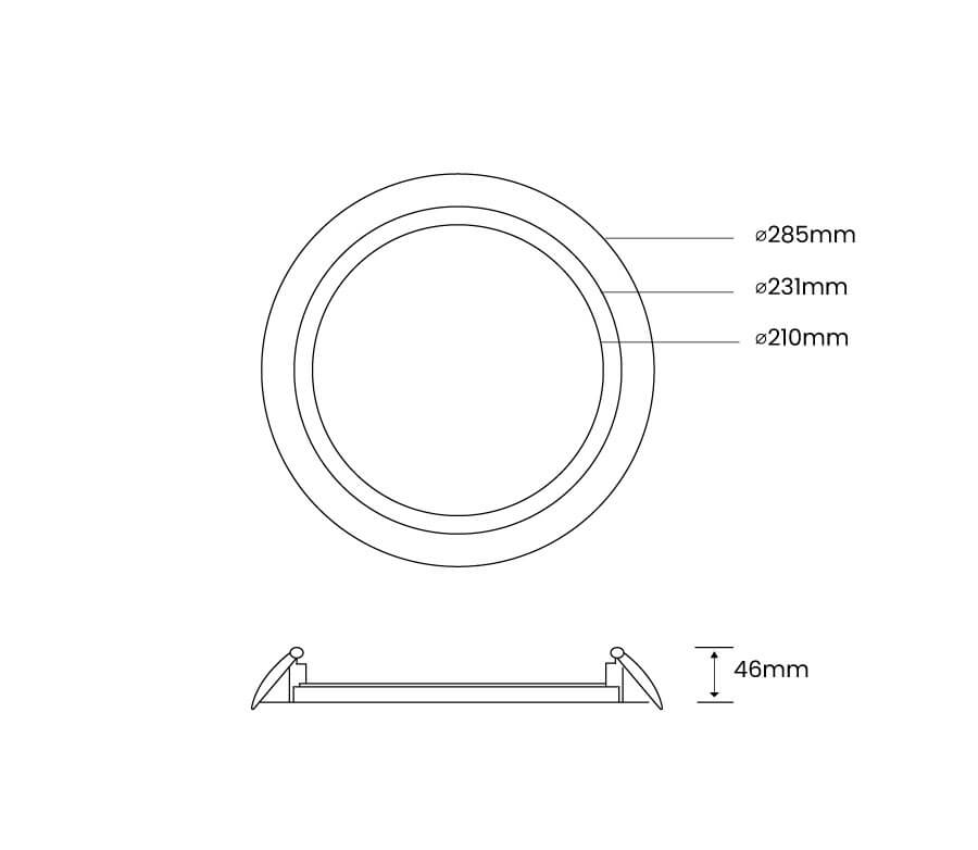 R09-23 Cut Out Extension Ring dimensions