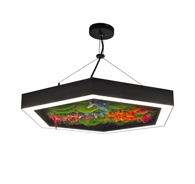 Biophilic Lighting with flowers