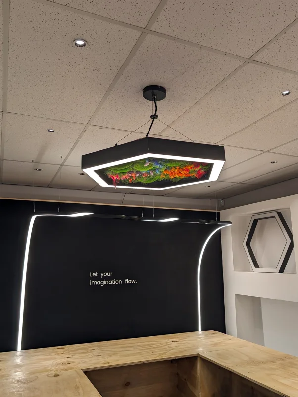 Biophilic pendant light